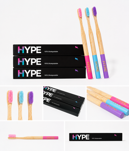 HYPE Bamboo toothbrush 3 pack