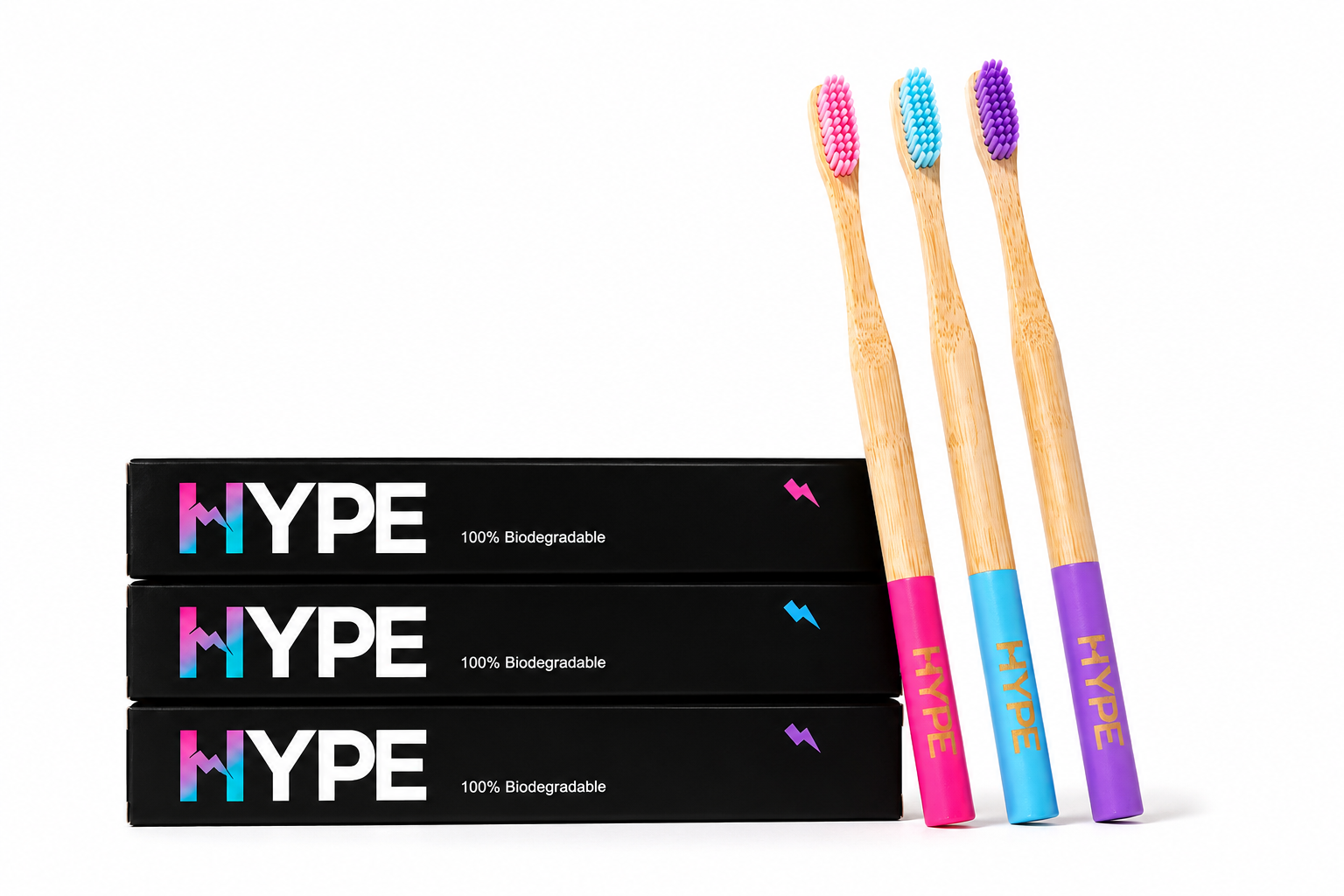 HYPE Bamboo toothbrush 3 pack